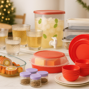 Combo Mi Primera Cocina : Vasos + Platos + Recipientes + Dispenser + Asadera Cristal