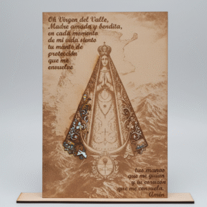 Virgen del Valle – Arte Calado en MDF 3 mm – 30 x 20 cm 🕊️