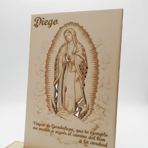 Virgen de Guadalupe – Arte Calado en MDF 3 mm – 30 x 20 cm