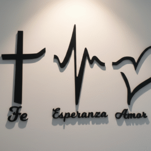 Tríptico "Fe, Esperanza, Amor" – 3 Cuadros de 30 x 30 cm c/u