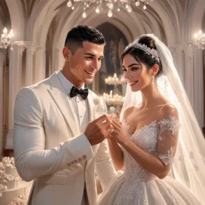 ‘Milky nails’: la manicura de Georgina Rodríguez en su boda con Cristiano Ronaldo